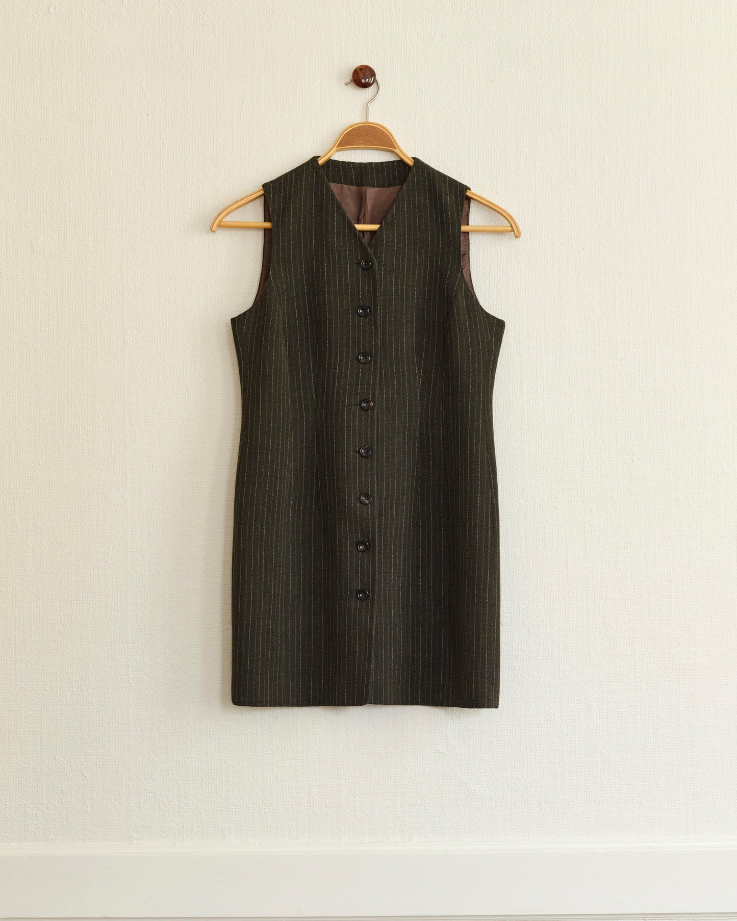 Striped Wool Vest & Skirt