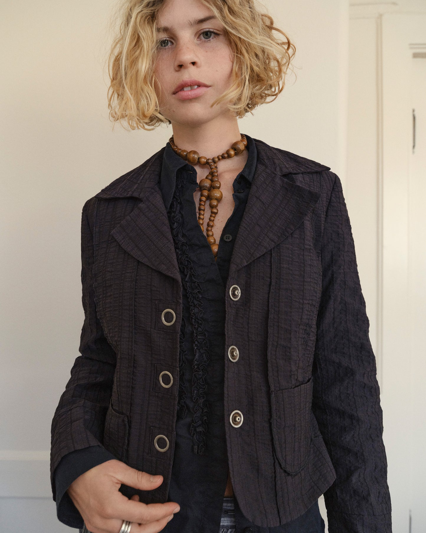 Crinkled Blazer