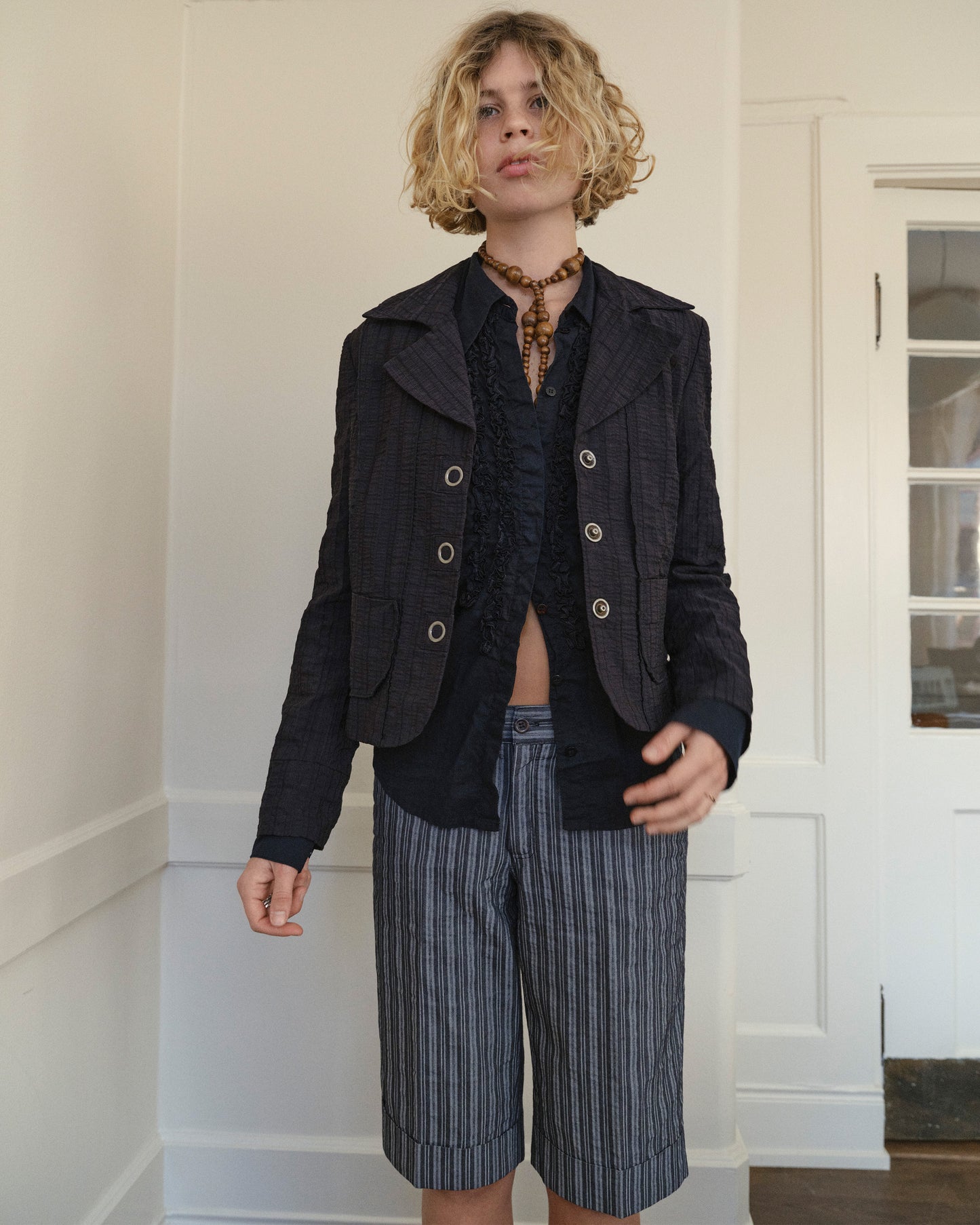 Crinkled Blazer