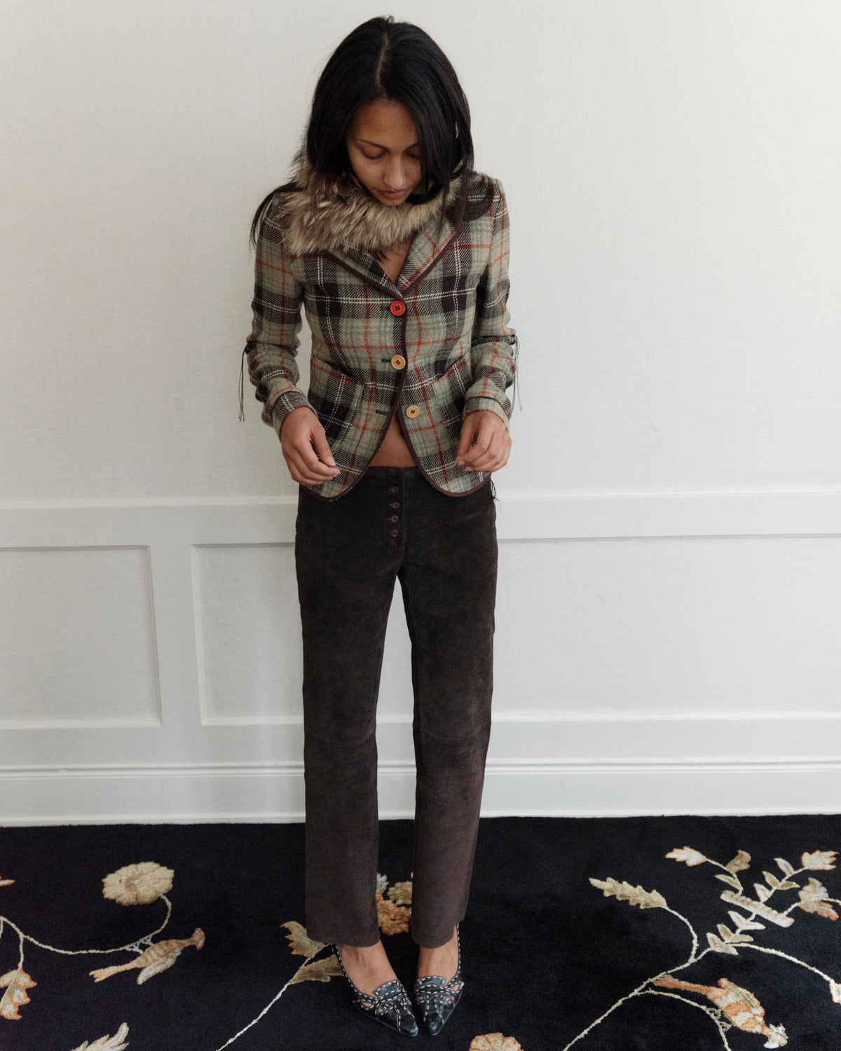 Suede Trouser