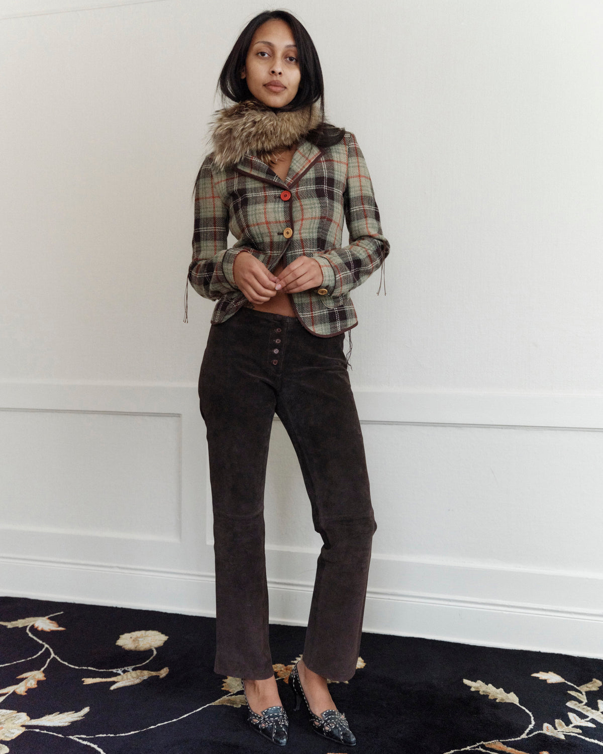 Suede Trouser