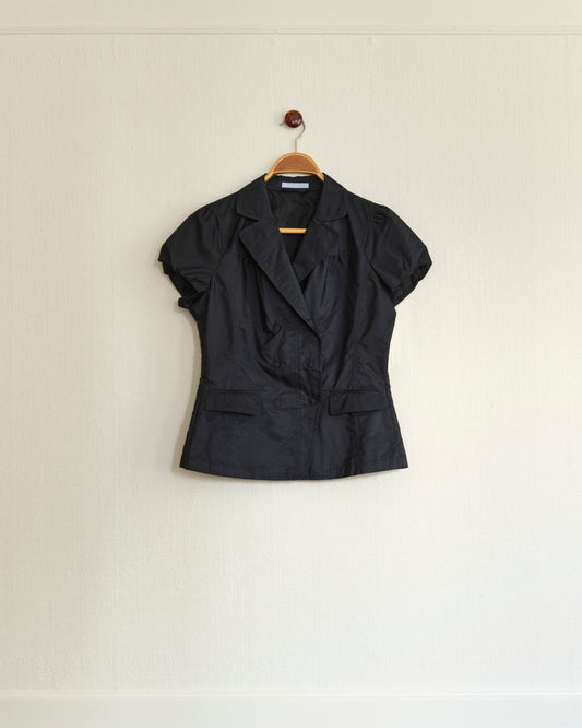 Short Sleeve Wrap Blouse