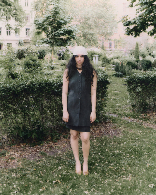 Striped Wool Vest & Skirt
