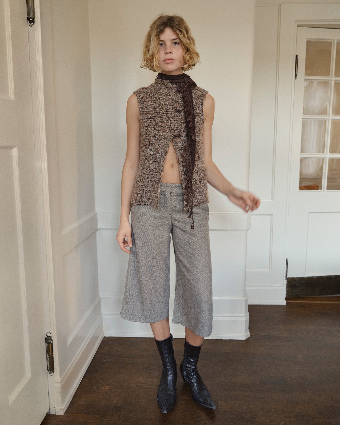 Wide Wool Shorts