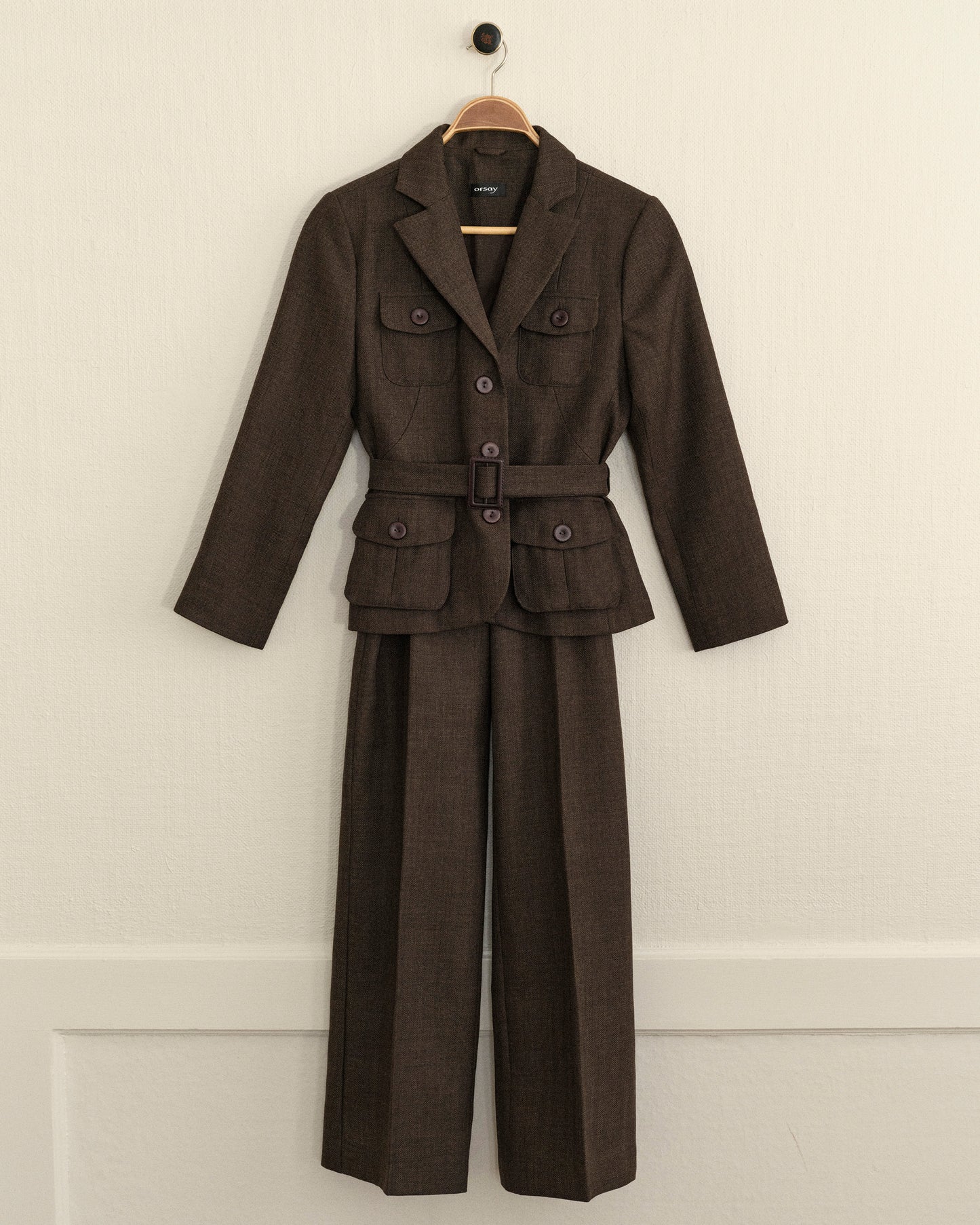 Wool Belted Suit