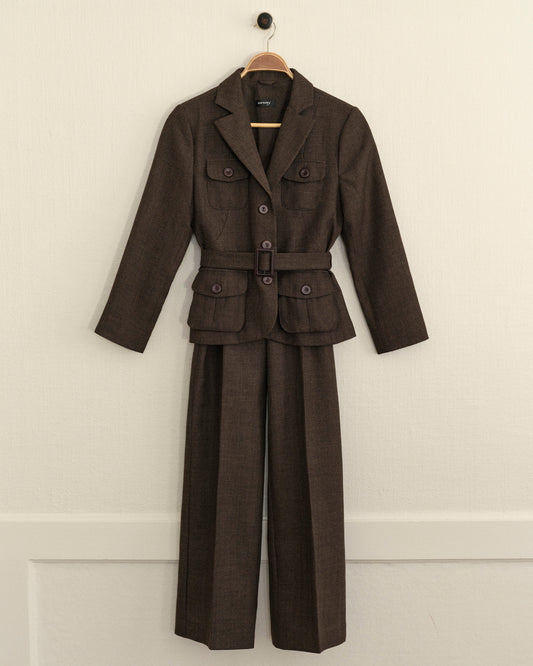 Wool Belted Suit