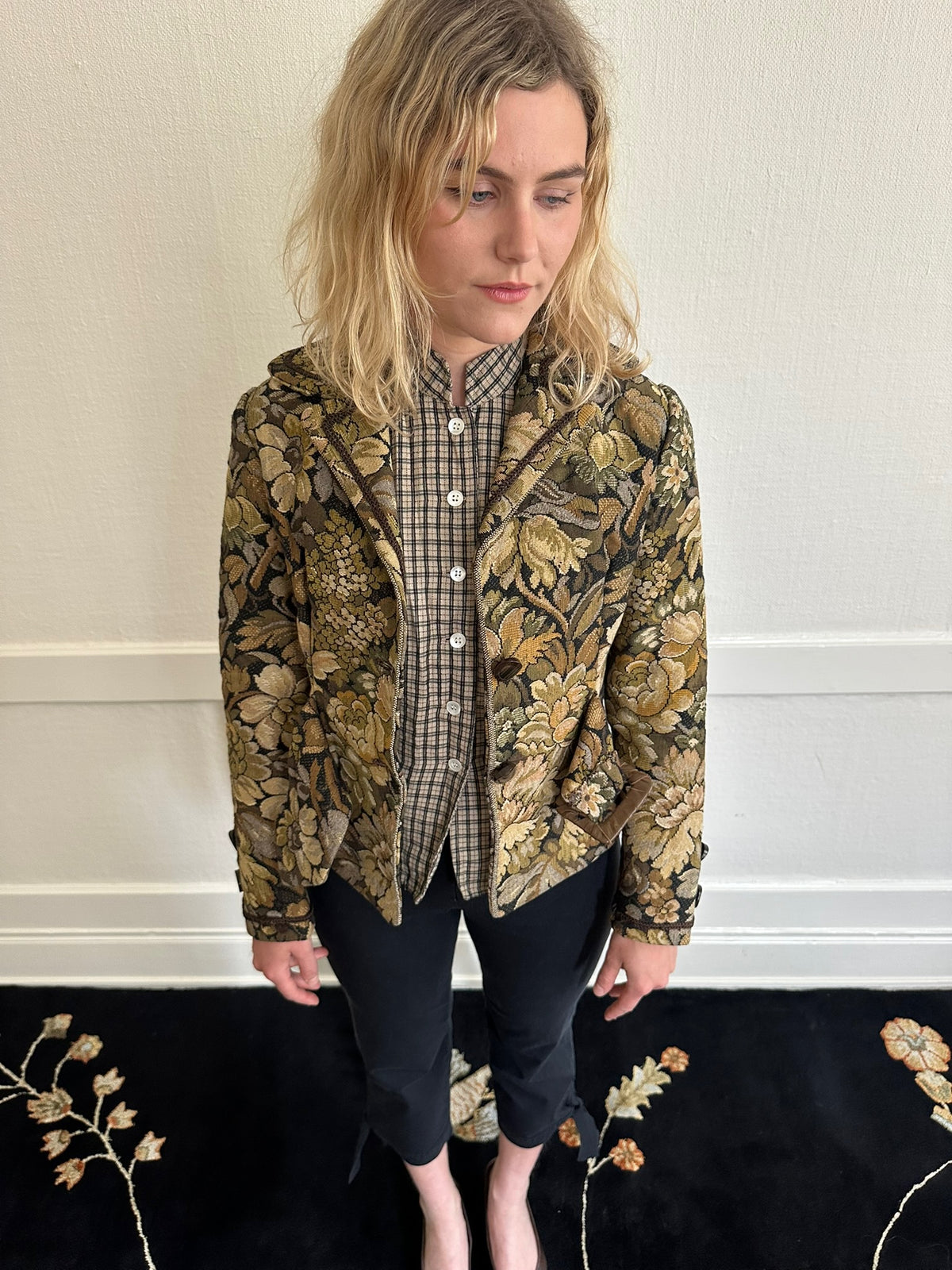 Floral Blazer w.Belt