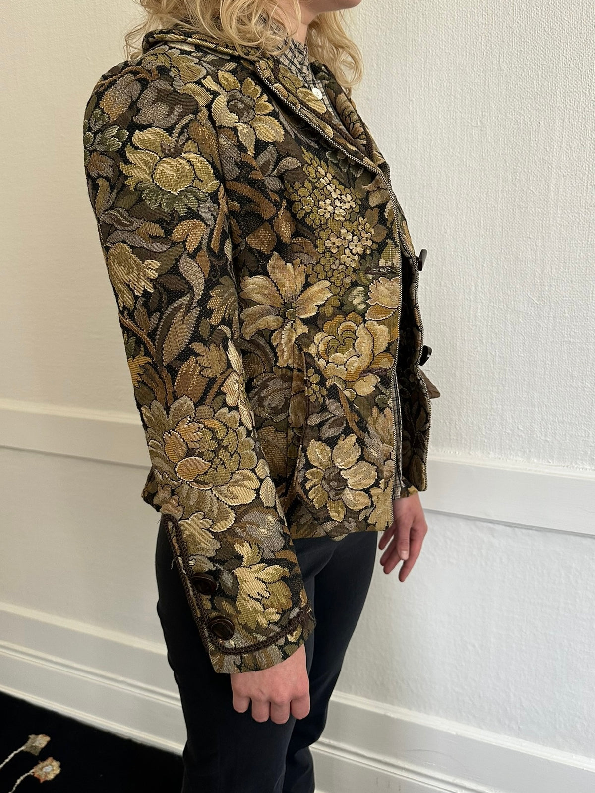 Floral Blazer w.Belt