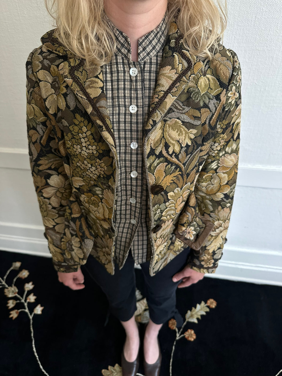 Floral Blazer w.Belt