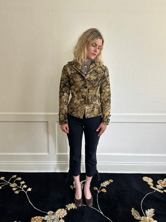 Floral Blazer w.Belt