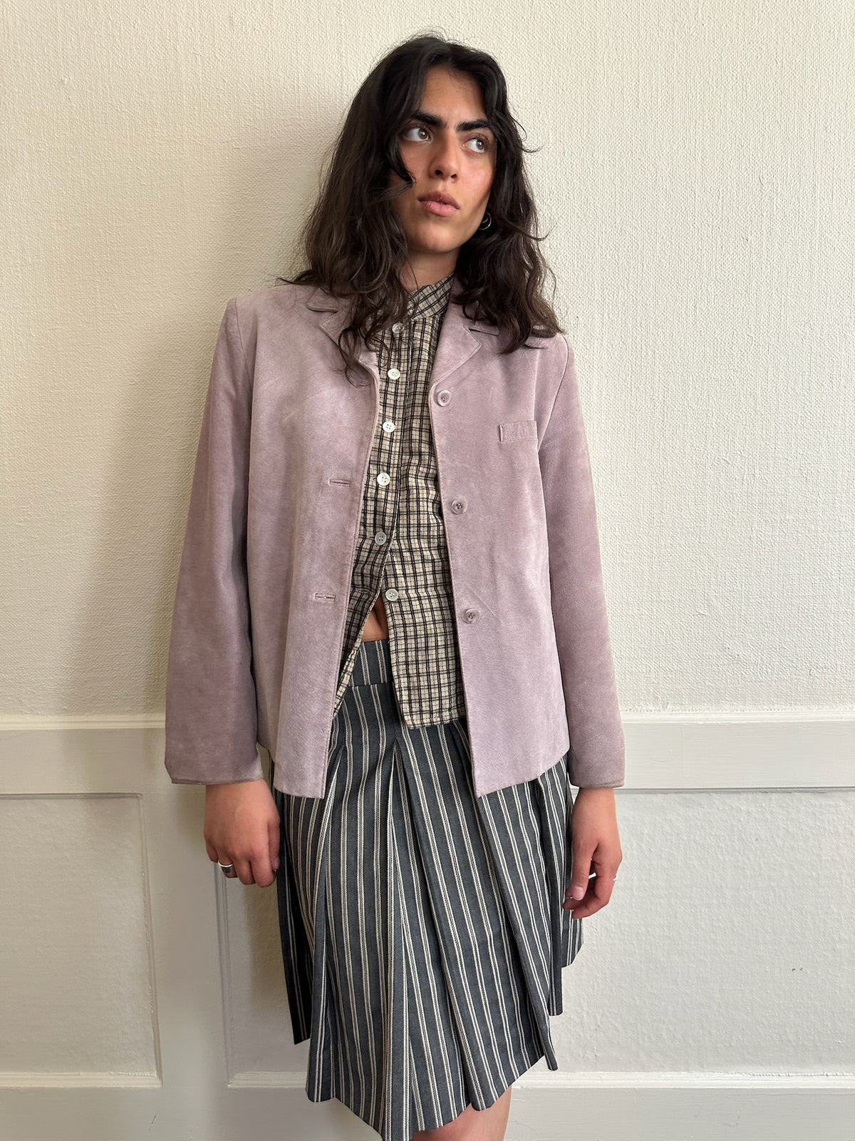 Lilac Suede Jacket